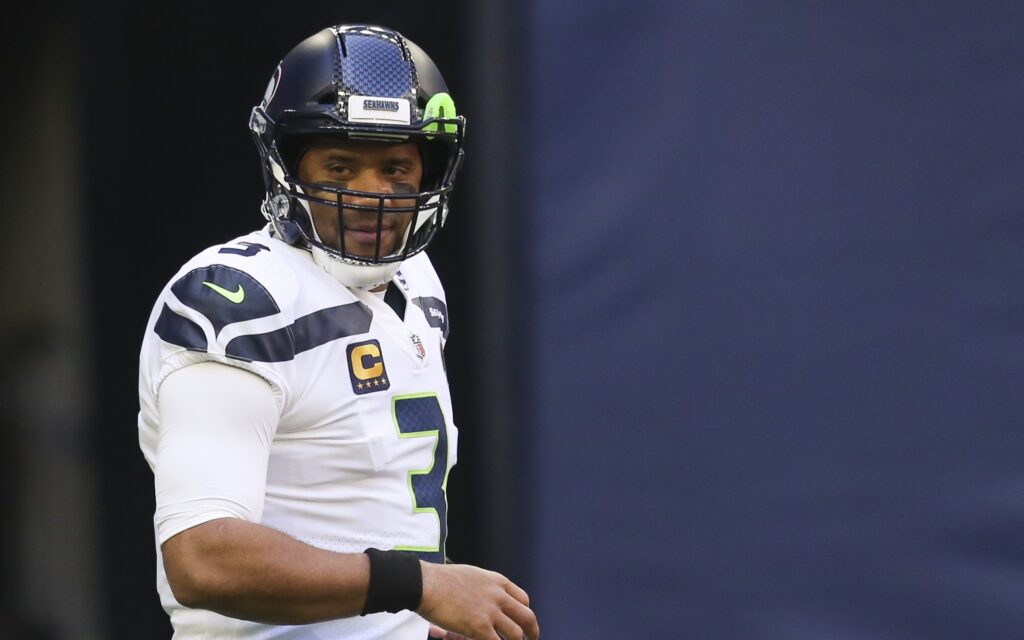 Russell Wilson in December. Credit: Thomas She, USA TODAY Sports.