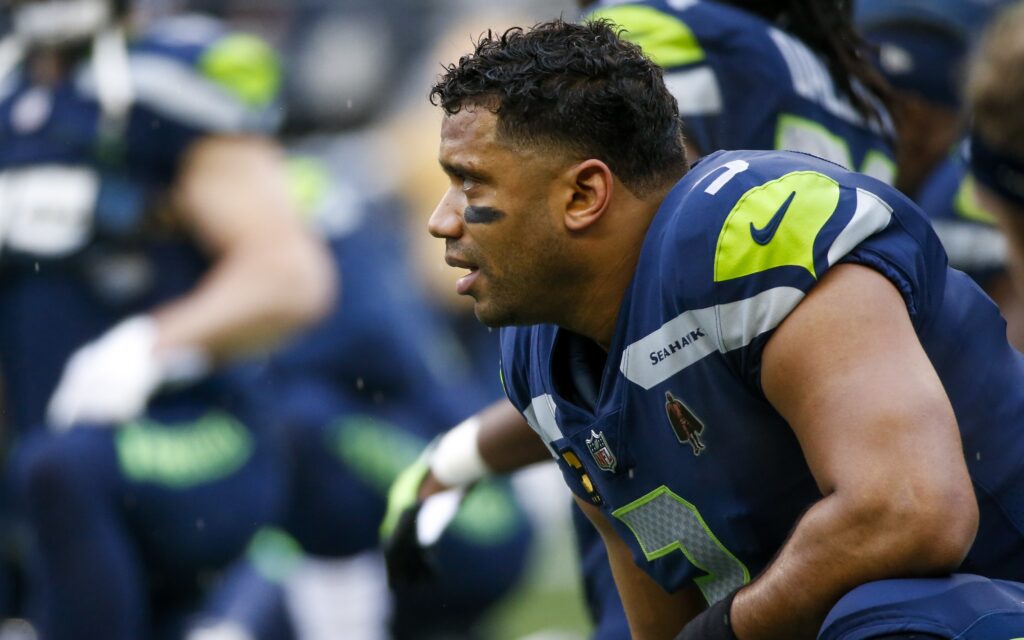 Russell Wilson. Credit: Joe Nicholson, USA TODAY Sports.