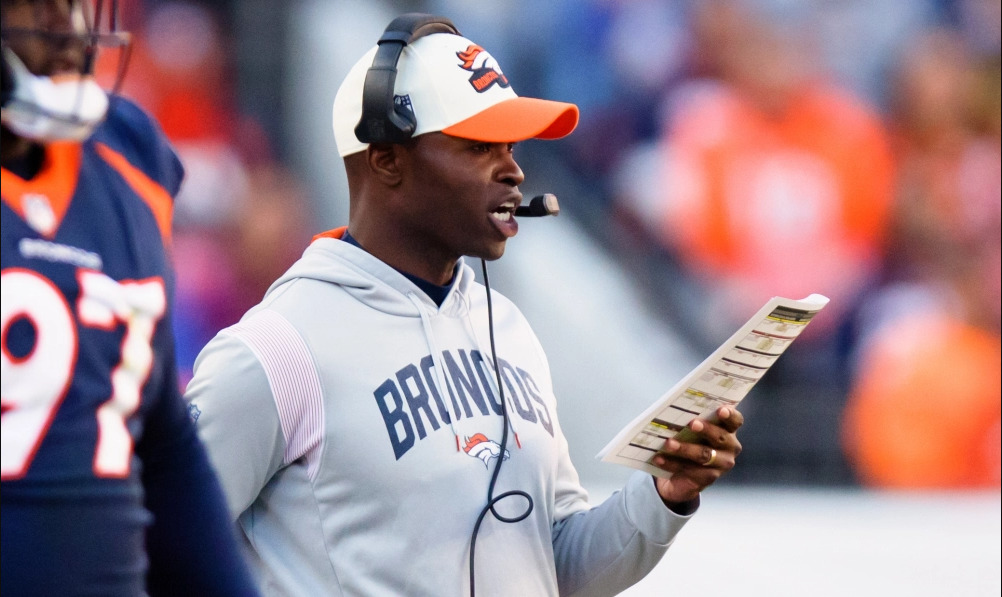 NFL: Denver Broncos defensive coordinator Ejiro Evero.