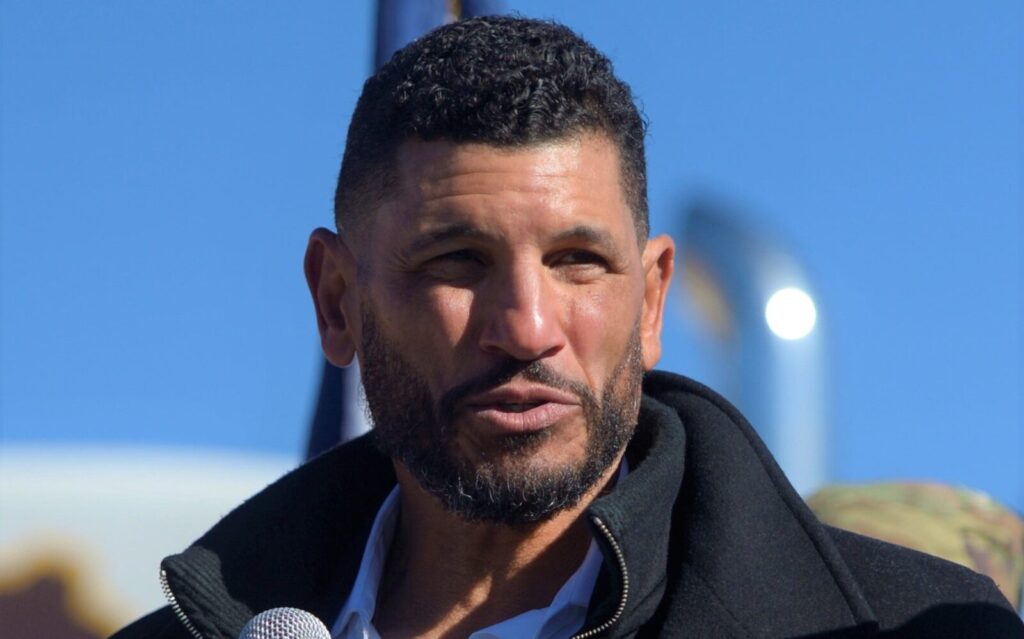 Jay Norvell talks at the Bronze Boot Run Ceremony in 2022. Credit: Kevin Lytle, The Coloradoan/USA TODAY Syndication.