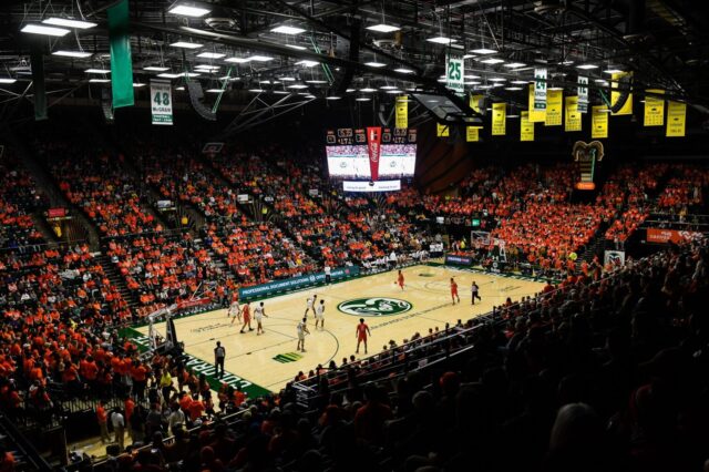 Moby Arena in Feb. 2023 as Wyoming plays Colorado State.