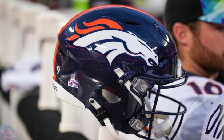 Denver Broncos helmet in 2023.