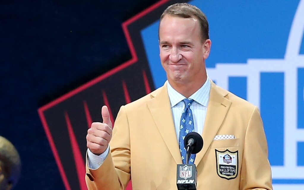 Peyton Manning at the Professional Football Hall of Fame in July, 2024.