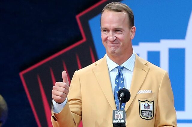 Peyton Manning at the Professional Football Hall of Fame in July, 2024.