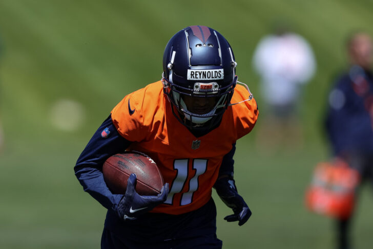 Denver Broncos wide receiver Josh Reynolds (11) during organized team activities at Centura Health Training Center.