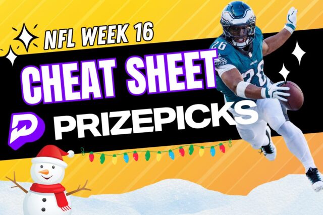 PrizePicks NFL Cheat Sheet Week 16