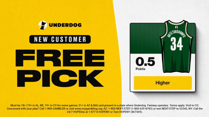 Underdog Promo Code Tonight March, 11, 2025 (Giannis)