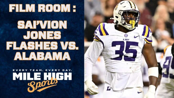 Denver Broncos Film Room: Sai'vion Jones vs. Alabama