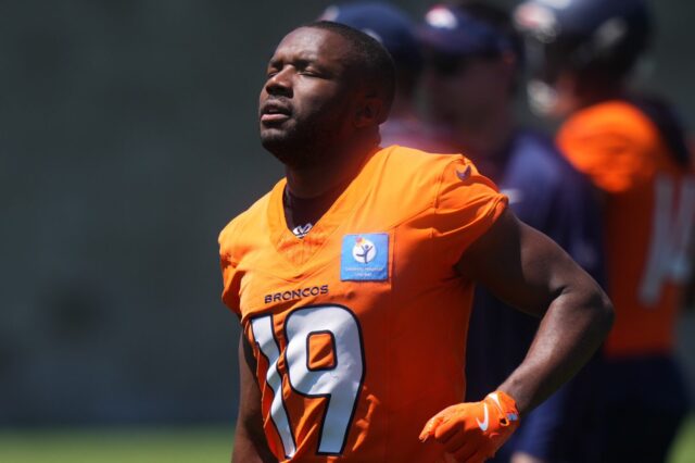 Marvin Mims during june minicamp.