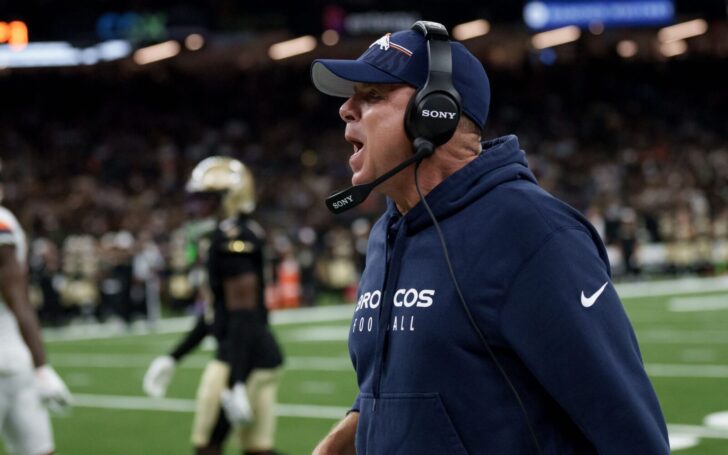 Sean Payton on the sidelines against the Saints in preseason.