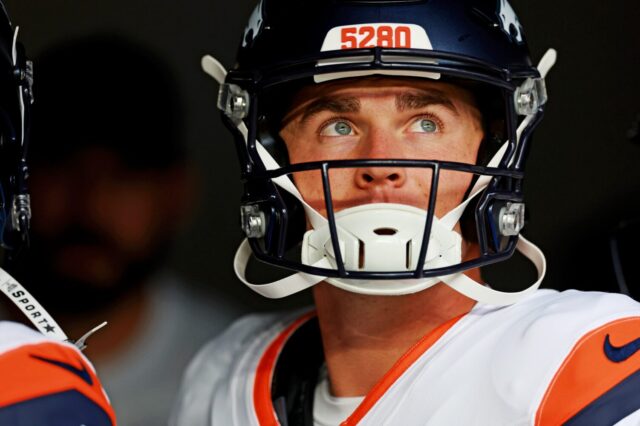 Bo Nix pregame vs. the Colts.